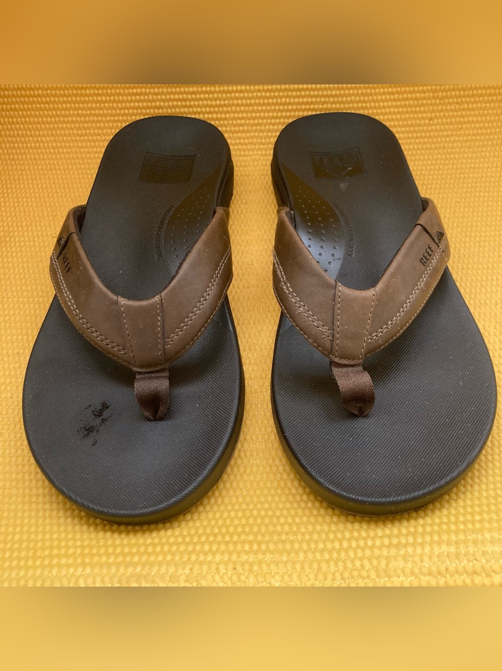 Reef Mens Cushion Spring Comfort Brown Flip Flop Sandals Size 12 Beach - Picture 2 of 9